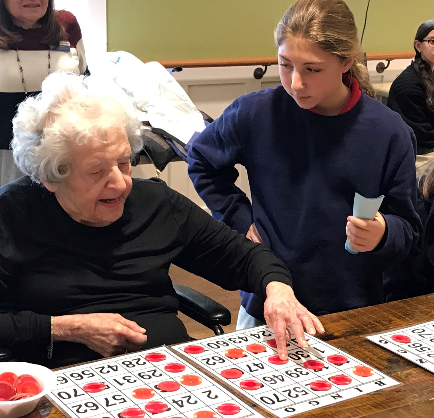 Senior woman is a bingo winner