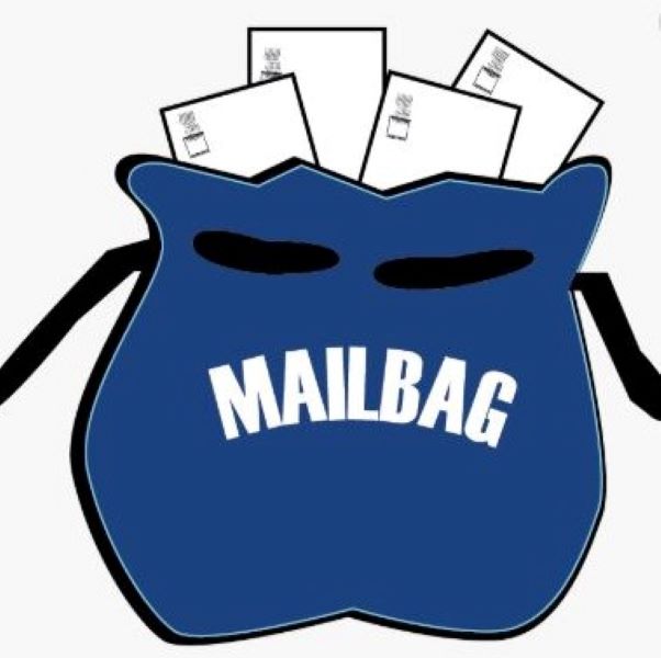 Mailbag with letters sticking out