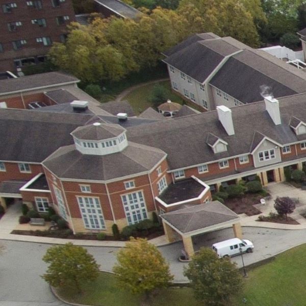Aerial photo of the Jewish Association on Aging campus